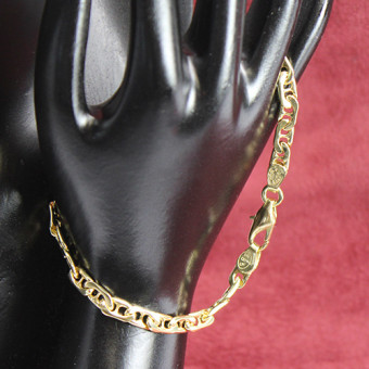 Stäbchenankerketten-Armband 585 Gelbgold 20 cm 