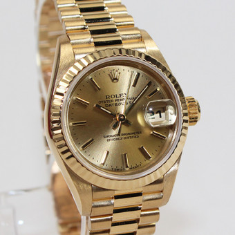Rolex Oyster Perpetual Lady Datejust 18K Gold Juweliere Winter