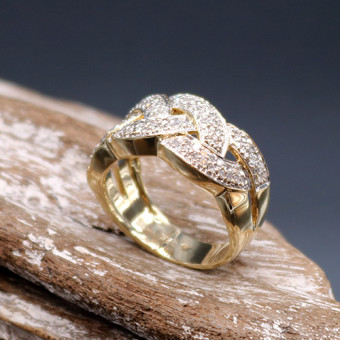 Brillant Ring 585 Gelb-/ Weissgold 