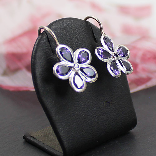 Ohrringe in Blütenform 925 Silber 